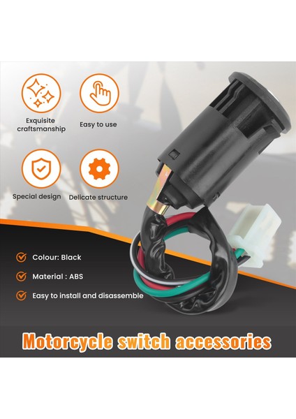 50CC 110CC 125CC 250CC Dörtlü Kir Bisiklet Atv Için 4 Tel Kontak Anahtarı Anahtarı (Yurt Dışından) indirimleri