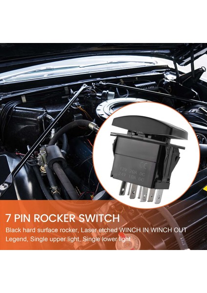 7pin Lazer Anlık Rocker Anahtarı Vinç Vinçinde Vinç 12V On-Off-On-On LED Açık Yeşil (Yurt Dışından) fırsatları