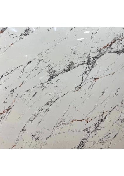 Beyaz Mermer Desenli Yapışkanlı Kaplama Kağıdı Büyük Boy 5 Metre - Lisinya