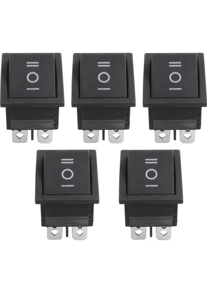 5 Pcs 6 Pin Dpdt Siyah Düğmesi Aç/kapalı/açık Rocker Anahtarı Ac 250V/15A 125V/20A (Yurt Dışından)