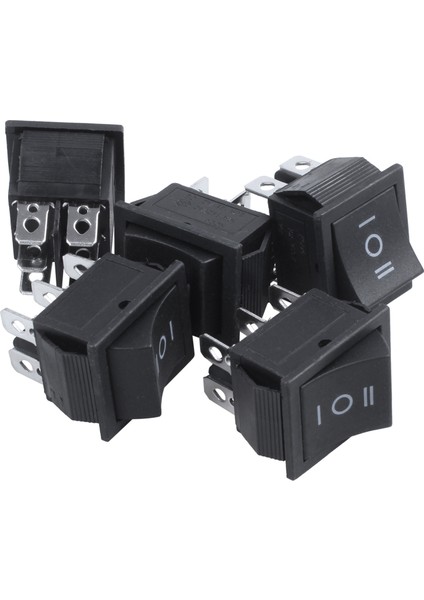5 Pcs 6 Pin Dpdt Siyah Düğmesi Aç/kapalı/açık Rocker Anahtarı Ac 250V/15A 125V/20A (Yurt Dışından) fiyatları