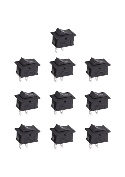 10 Pcs Spst Mini Siyah 2 Pin Rocker Anahtarı Ac 125V 10A 250V 6A (Yurt Dışından) fiyatları
