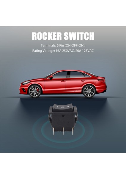 6-Terminaller 3 Konum Açma/kapalı/dpdt Tekne Rocker Switch 16A 250VAC 20A 125VAC (Yurt Dışından) modelleri