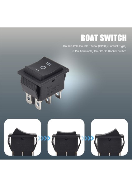 6-Terminaller 3 Konum Açma/kapalı/dpdt Tekne Rocker Switch 16A 250VAC 20A 125VAC (Yurt Dışından) fırsatları
