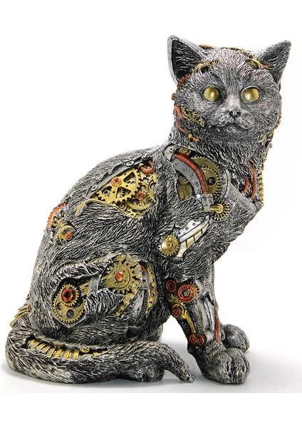 Steampunk Polyester Kedi Figürü ALK2455 ( Lisinya )
