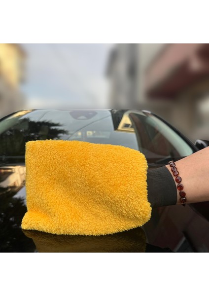 Mikrofiber Oto Yıkama Eldiveni Araç Yıkama Eldiveni Premium Sarı fiyatları