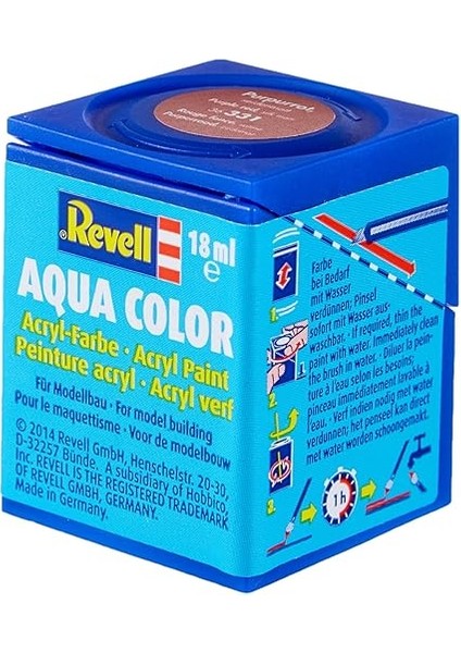 - Su Bazlı Maket Boyası Mor Kırmızı Ipek 18 ml (36331) + Revell - Fırça Ölçü 0 (39642)