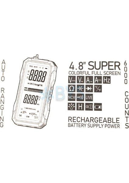HD-660 Akıllı Tam Ekran Dijital Full Fonksiyonel Ölçü Aleti