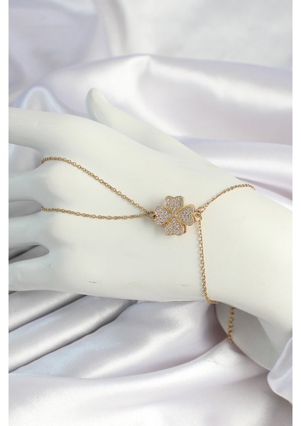 316L Çelik Renk Zincirli Dönen Yonca Figürlü Şahmeran - Lisinya