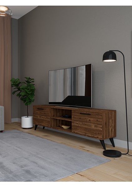 Monaco Düşer Kapaklı Tv Ünitesi 2 Kapaklı 180 cm - Atlantik Çam modelleri
