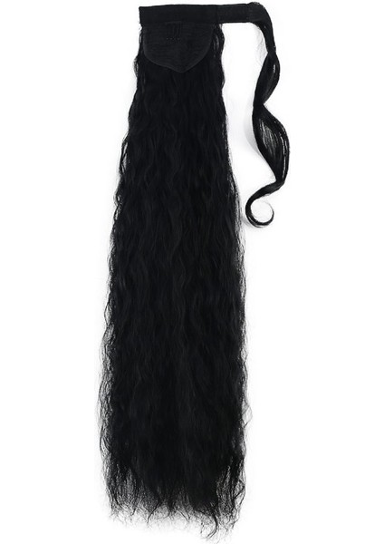 Bağlamalı Kabarık Dalgalı At Kuyruğu / Siyah indirimleri