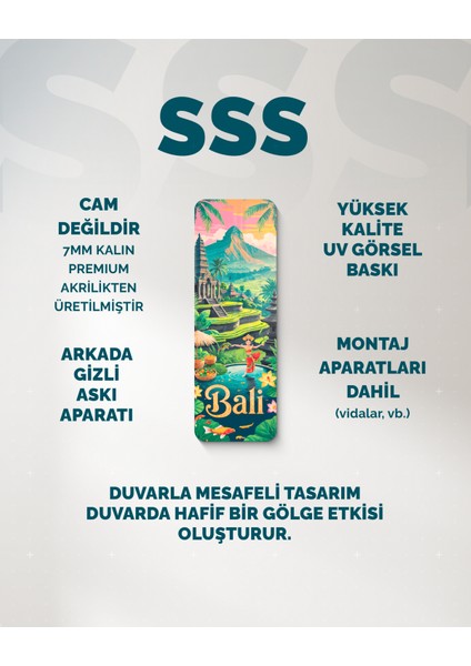 Modern Bali Temalı Pleksi Akrilik Duvar Tablosu – Uv Baskılı Pleksi Dekoratif Tablo – Ev, Ofis, Salon ve Oturma Odası Için Şık ve Modern Duvar Dekoru indirimleri