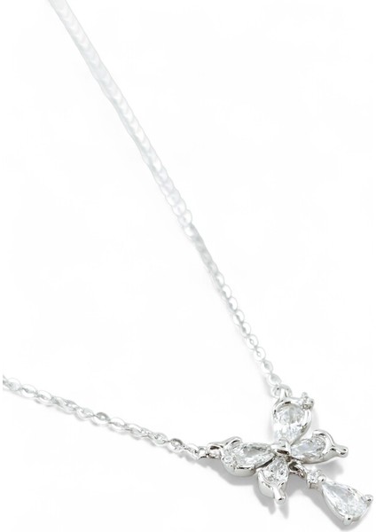 925 Ayar Gümüş Mozanit Taşlı Kelebek Kadın Gümüş Kolye fırsatları