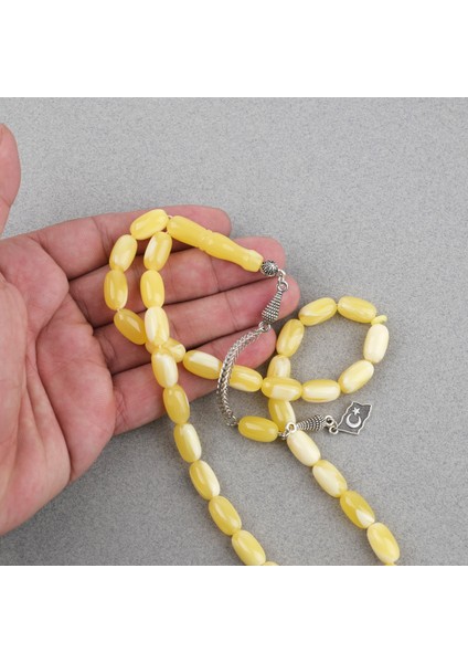 Beyrut Damla Alpaka Püskül Tombul Beyzi Kesim 8X14MM Tesbih fiyatları