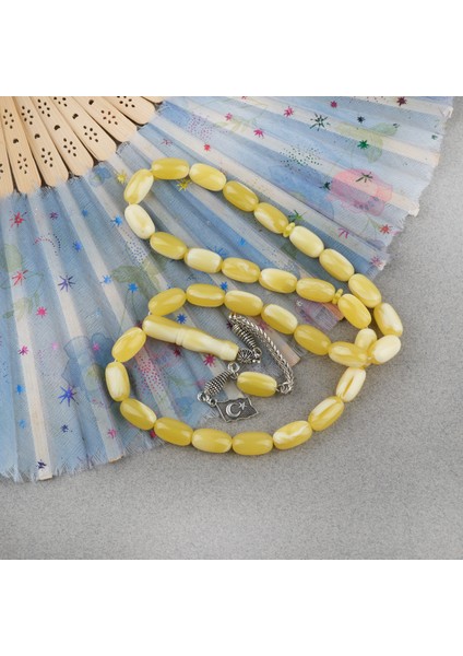 Beyrut Damla Alpaka Püskül Tombul Beyzi Kesim 8X14MM Tesbih fırsatları