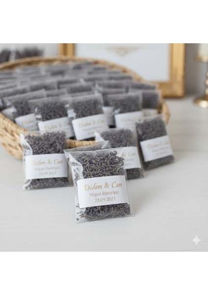 25 Adet Kişiye Özel Babyshower,dügün,nişan,kına,6 Ay Kınası,söz Özel Gün Dağıtmalık Toptan Lavanta Kesesi fırsatları