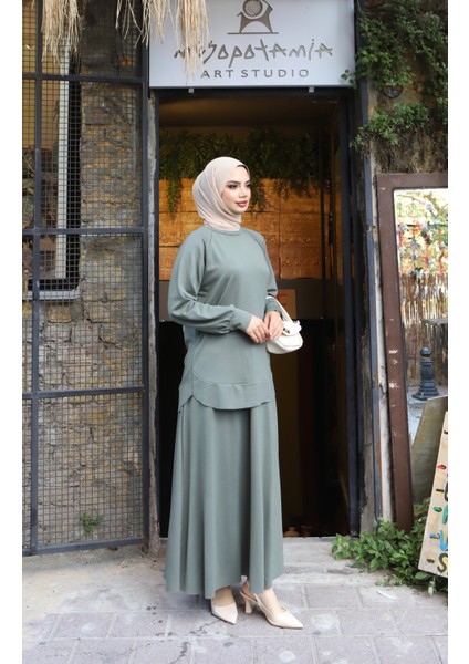 Oval Kesim Modal Etekli Takım fiyatları