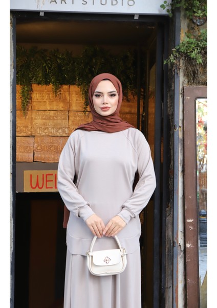 Oval Kesim Modal Etekli Takım modelleri