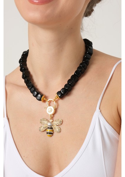 Arı Uçlu Bodrum Boncuk Kolye