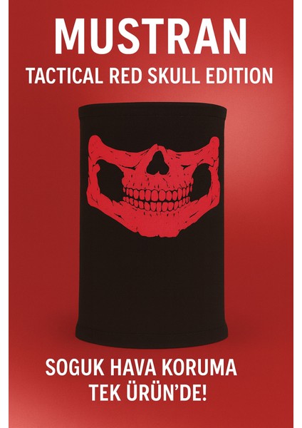 Tactical Skull Boyunluk | Termal Kışlık Unisex Yüz ve Boyun Koruma Maske Outdoor Kar Motor