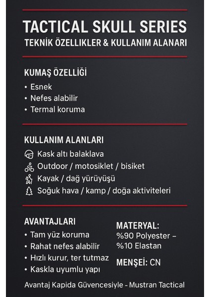 Tactical Skull Boyunluk | Termal Kışlık Unisex Yüz ve Boyun Koruma Maske Outdoor Kar Motor fiyatları