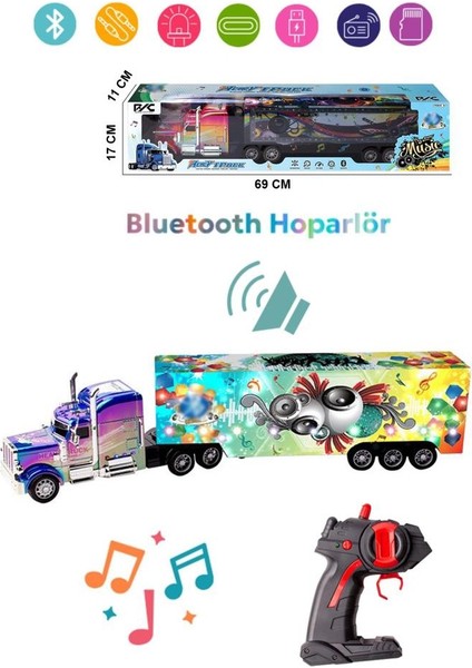 Şarjlı Kumandalı Hoparlör Dorseli Tır WH8720