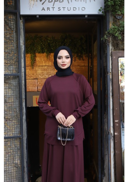 Oval Kesim Modal Etekli Takım modelleri