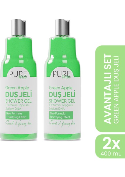 E Vitaminli Yeşil Elma Özlü Arındırıcı Duş Jeli – 2X400 ml