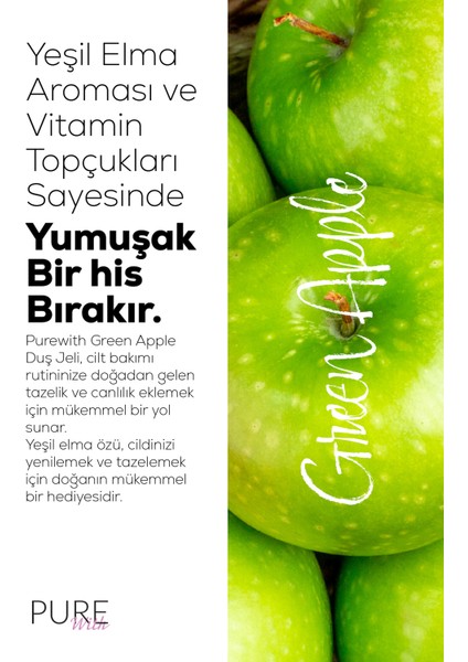 E Vitaminli Yeşil Elma Özlü Arındırıcı Duş Jeli – 2X400 ml