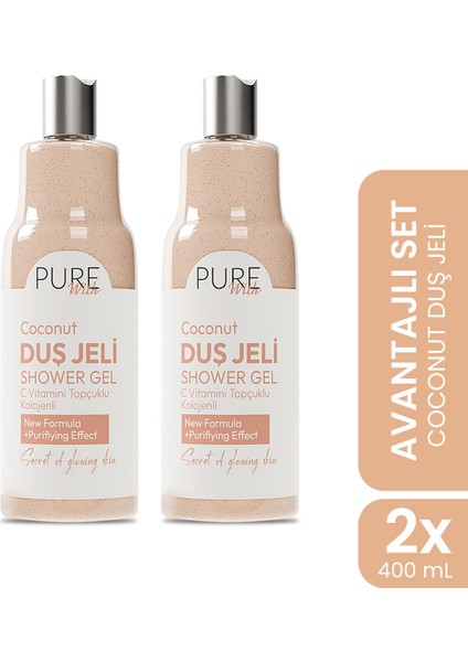 Hindistan Cevizi Özlü Nemlendirici Duş Jeli – 2X400 ml