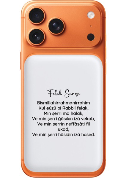 iPhone 11 12 13 14 15 16 17 Pro Max Plus 4000 Mah Magsafe Powerbank Kablosuz Şarj Felak Suresi