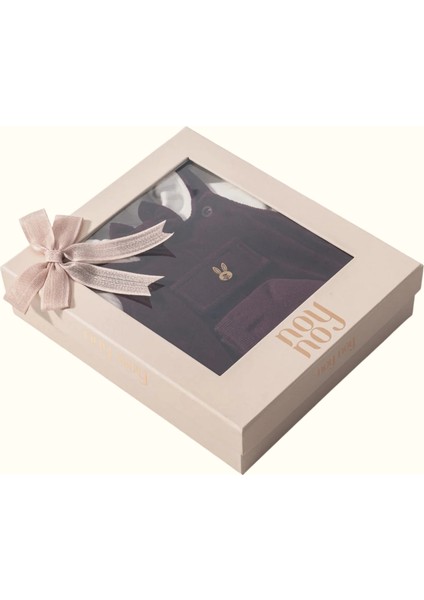 Erkek Bebek Kışlık Lüks Kutulu Hediye Seti Biyeli Gömlek, Kadife Askılı Pantolon 4'lü Takım 617997 modelleri