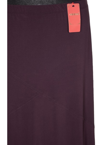 Hesna Kadın Bensu Nervürlü Büyük Beden Sandy Astarsız Mürdüm Etek fırsatları