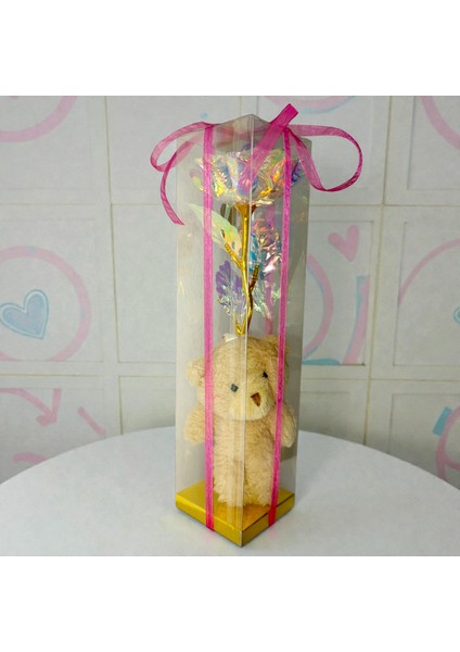 Ayıcık Sonsuzluk Gülü Hediye Kutusu Anneler Günü, Sevgiliye Hediye, Aşk Kutusu Özel Hediye Seti