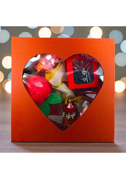 Sevgililer Günü Hediye Seti Peluş Anahtarlık, Sonsuzluk Gülü, Kar Küresi, Atlı Karınca