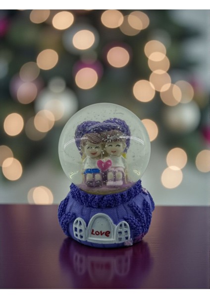 Romantik Hediye Kutusu Sonsuzluk Gülü Kar Küresi ve Mini Tavşan Konsept Set indirimleri