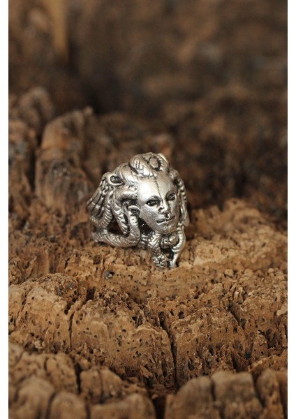 Medusa Ayarlanabilir Erkek Yüzük - Lisinya