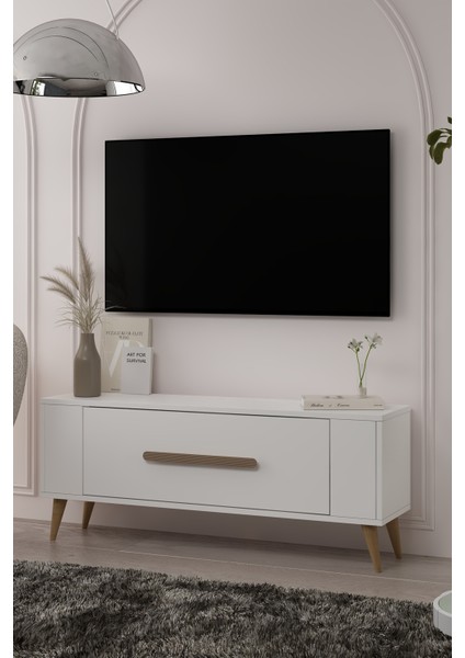 TV1336CT RETRO-128 Tv Sehpası Beyaz-Safirmeşe