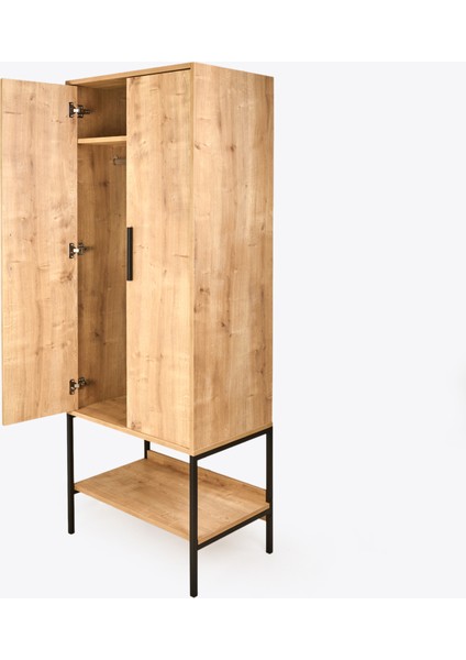 Dora 2 Kapaklı Vestiyer Dolap - Safir Meşe - 187X45X70 cm indirimleri
