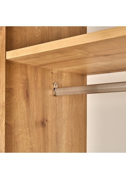 Dora 2 Kapaklı Vestiyer Dolap - Safir Meşe - 187X45X70 cm