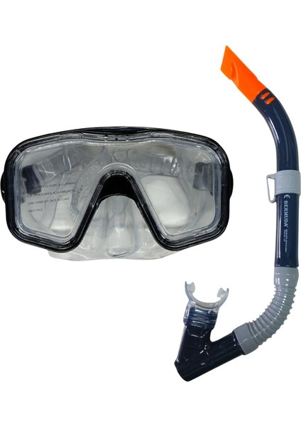 Maske Şnorkel Safari Dalış Seti Tepered Cam - 2186A/113CSB (Lisinya)