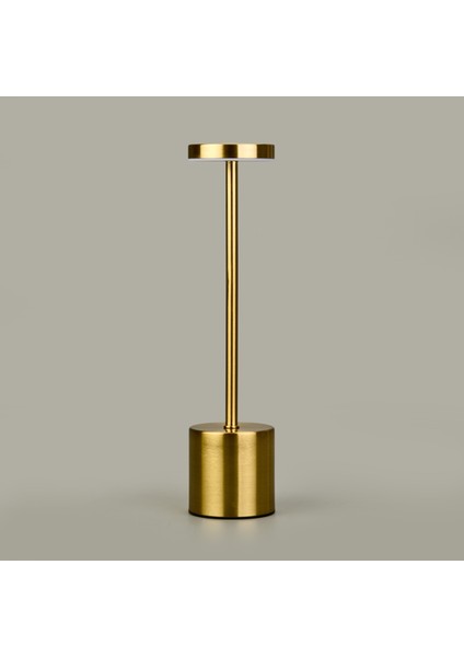 Dekoratif Şarjlı Dokunmatik Masa Lambası - Gold - 31 cm