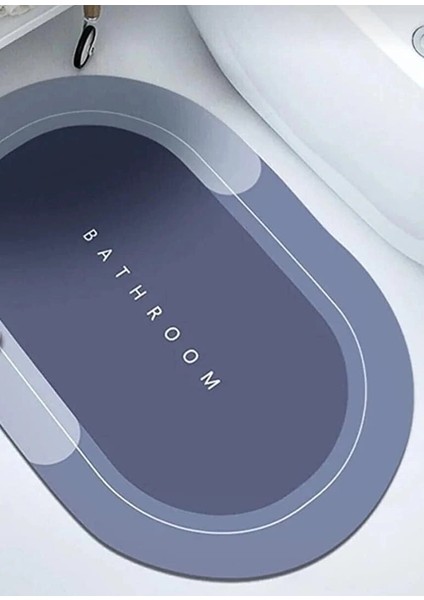 Süper Su Emici Kaymaz Tabanlı Banyo Paspası ( 40X60 )Cm ( Lisinya )