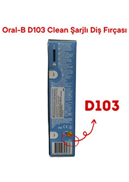 D103 Vitality Pro Cross Action Şarjlı Diş Fırçası - Siyah 3 Fırçalama Modu ile Derin Temizlik