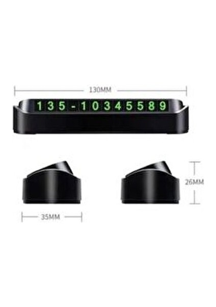 Içi Park Fosforlu Numaratör Oto Cam Kartı Telefon Numarası İçin Şık Görünüm ve Ergonomik Kullanım