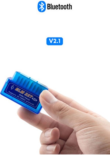 Elm 327 Super Mini Bluetooth V2.1 OBD2 Araç Arıza Tespit Cihazı 12 Volt Universal Araçlar İçin