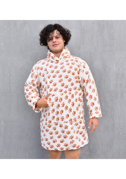 Giyilebilir Battaniye – Kapüşonlu Oversize Peluş Rahatlık modelleri