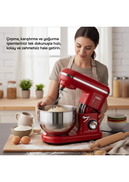 SMX-2770 Stand Mikser Kırmızı fiyatları