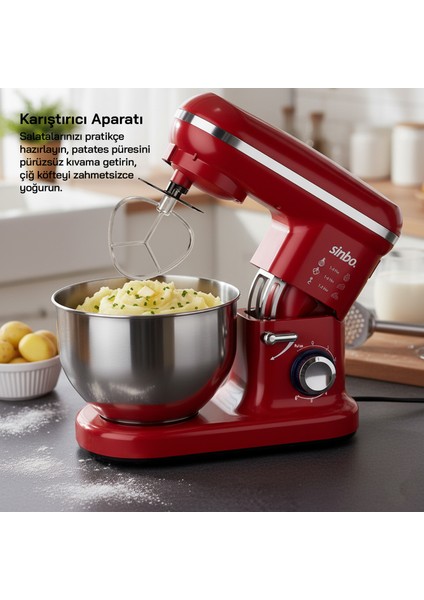 SMX-2770 Stand Mikser Kırmızı fırsatları