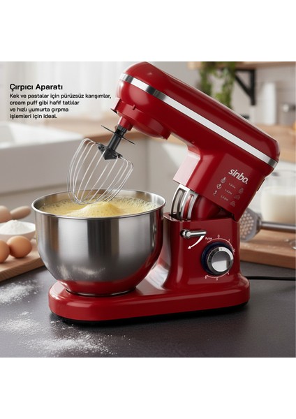 SMX-2770 Stand Mikser Kırmızı